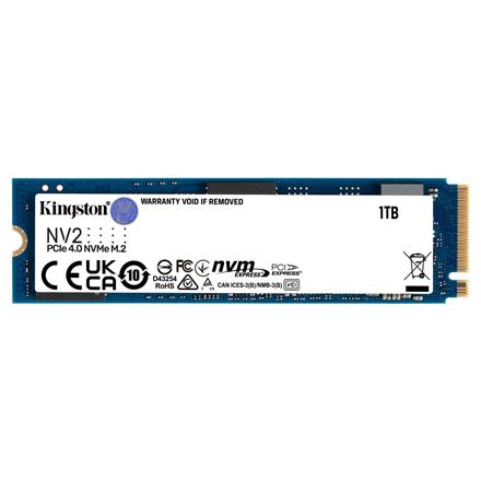 Kingston | SSD | NV2 | 1000 GB | SSD form factor M.2 2280 | Solid-state drive interface PCIe 4.0 x4 NVMe | Read speed 3500 MB/s | Write speed 2100 MB/s SNV2S/1000G