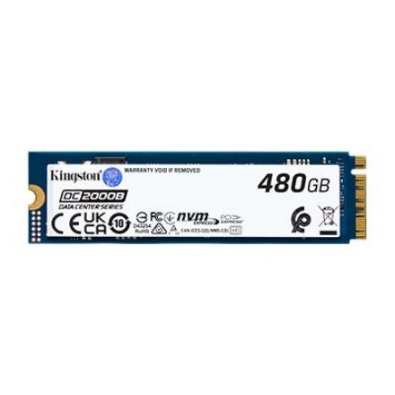 Kingston SSD | DC2000B | 480 GB | SSD form factor M.2 2280 | Solid-state drive interface PCIe NVMe Gen 4.0 (x4) | Read speed 7000 MB/s | Write speed 800 MB/s SEDC2000BM8/480G