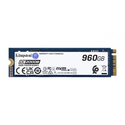 Kingston SSD | DC2000B | 960 GB | SSD form factor M.2 2280 | Solid-state drive interface PCIe NVMe Gen 4.0 (x4) | Read speed 7000 MB/s | Write speed 1300 MB/s SEDC2000BM8/960G