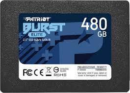 SSD|PATRIOT|Burst Elite|480GB|SATA 3.0|3D NAND|Write speed 320 MBytes/sec|Read speed 450 MBytes/sec|2,5