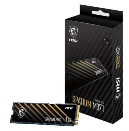 SSD|MSI|SPATIUM M371|1TB|M.2|PCIE|NVMe|3D NAND|Write speed 1700 MBytes/sec|Read speed 2350 MBytes/sec|2.15mm|TBW 210 TB|MTBF 1500000 hours|S78-440L870-P83