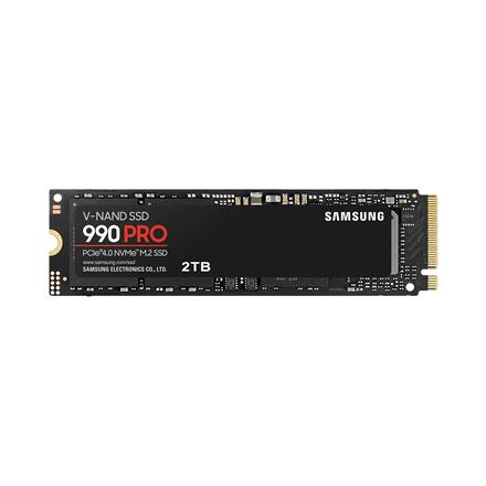 Samsung | 990 PRO | 2000 GB | SSD form factor M.2 2280 | Solid-state drive interface PCIe Gen4x4 | Read speed 7450 MB/s | Write speed 6900 MB/s MZ-V9P2T0BW