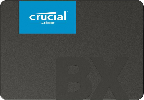 SSD|CRUCIAL|BX500|500GB|SATA 3.0|Write speed 500 MBytes/sec|Read speed 550 MBytes/sec|2,5