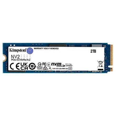 Kingston | SSD | NV2 | 2000 GB | SSD form factor M.2 2280 | Solid-state drive interface PCIe 4.0 x4 NVMe | Read speed 3500 MB/s | Write speed 2800 MB/s SNV2S/2000G