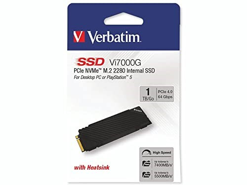 Verbatim Vi7000G 1TB M.2 PCIe Gen4 NVME 2280 SSD (7400/5500MB/s)