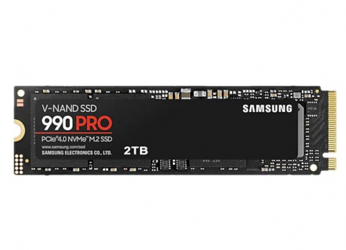 SSD|SAMSUNG|990 PRO|2TB|M.2|PCIE|NVMe|MLC|Write speed 6900 MBytes/sec|Read speed 7450 MBytes/sec|2.3mm|TBW 1200 TB|MTBF 1500000 hours|MZ-V9P2T0BW