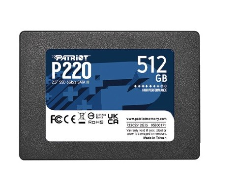 Patriot SSD 512GB P220 550/500 MB/s SATA 3 2.5 inches