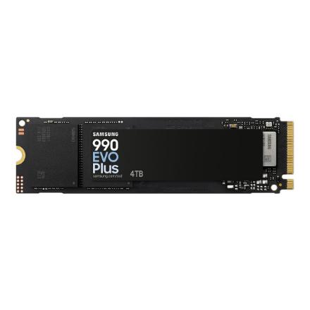 Samsung 990 EVO Plus | 4000 GB | SSD form factor M.2 2280 | Solid-state drive interface PCIe 4.0 x4/5.0 x2 NVMe 2.0 | Read speed 7250 MB/s | Write speed 6300 MB/s MZ-V9S4T0BW