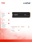 Crucial SSD drive T700 2TB M.2 NVMe 2280 PCIe 5.0 12400/11800