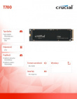 Crucial SSD drive T700 2TB M.2 NVMe 2280 PCIe 5.0 12400/11800