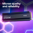 Crucial SSD P510 1TB M.2 NVMe Gen5 2280 11000/9500 heatsink