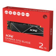 ADATA | XPG Gammix S70 BLADE | 2000 GB | SSD form factor M.2 2280 | Solid-state drive interface  PCIe Gen4x4 | Read speed 7400 MB/s | Write speed 6400 MB/s AGAMMIXS70B-2T-CS
