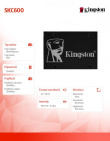 Kingston SSD KC600 SERIES 2TB SATA3 2..5 550/520 MB/s