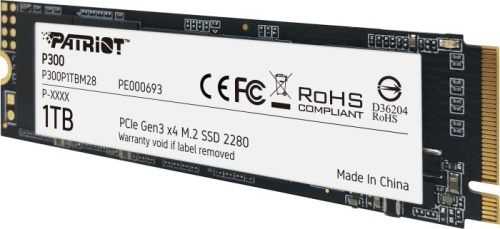 Patriot SSD P300 1TB M.2 PCIe Gen 3 x4 2100/1650