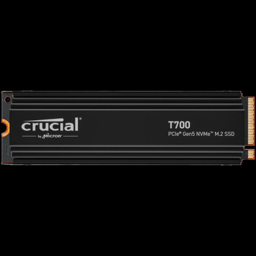Crucial T700 1TB PCIe Gen5 NVMe M.2 SSD with heatsink