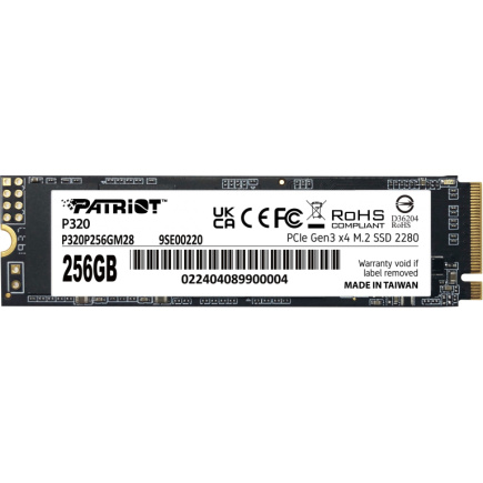 M.2 Patriot 256GB P320 PCIe 3.0 2200/1200 PE996