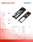 Gigabyte SSD AORUS NVMe Gen4 1TB M.2 2280 9JS18N100-00-G10