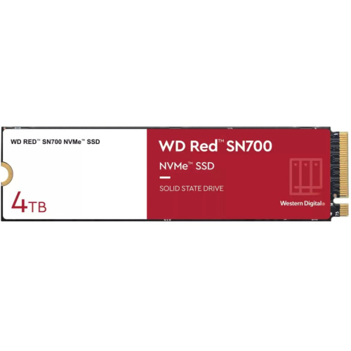 M.2 WD Red SN700 NVMe 4TB M.2 2280 PCIe Gen3 8Gb/s internal drive for NAS devices