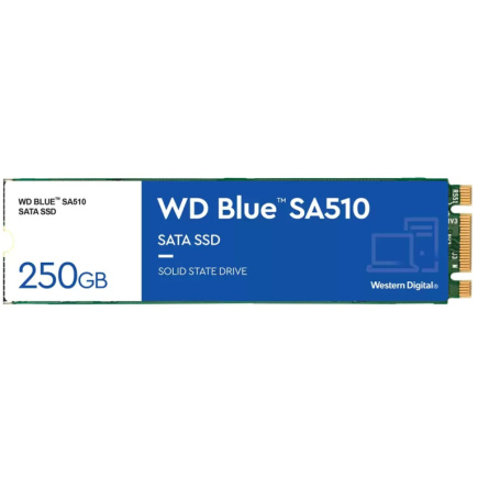 M.2 WD Blue SA510 SSD 250GB M.2 2280 SATA III 6Gb/s internal single-packed