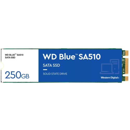 M.2 WD Blue SA510 SSD 250GB M.2 2280 SATA III 6Gb/s internal single-packed