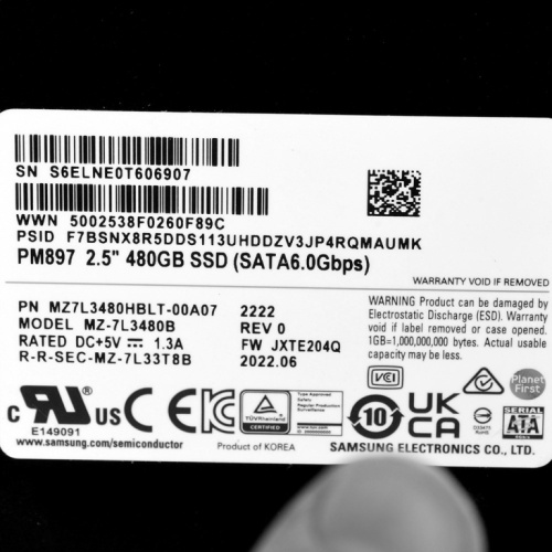 SSD Samsung PM897 480GB SATA 2.5
