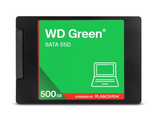 SSD|WESTERN DIGITAL|Green|500GB|3D NAND|Read speed 545 MBytes/sec|2,5