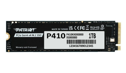 Patriot SSD 1TB P410 PCIe M.2 Gen4 x4 NVMe 1.4 2280 5000/4500MB/s