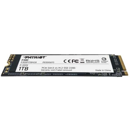 M.2 Patriot P300 1 TB (PCIe 3.0 x4, NVMe 1.3, M.2 2280)