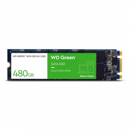 WD Green WDS480G3G0B-00BJF0 - SSD - 480 GB - internal - M.2 2280 - SATA 6Gb/s - read 545MB/s, write 465MB/s