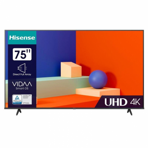 Hisense A6K, 75'', Ultra HD, LED LCD, jalad äärtes, must - Teler / 75A6K
