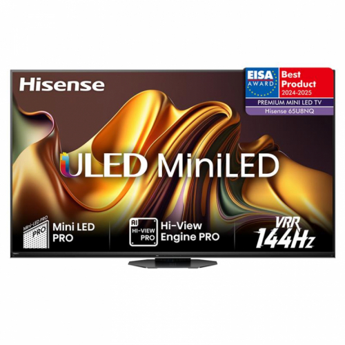 Hisense U8NQ, 65'', 4K UHD, Mini LED, must - Teler / 65U8NQ