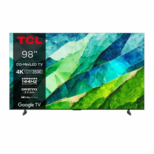 TCL C855, 98'', 4K UHD, Mini-LED, tumehall - Teler / 98C855