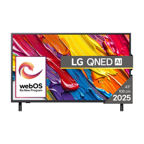 LG QNED82 AI, 43'', 4K UHD, QNED, must - Teler / 43QNED82A3B.AEU