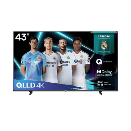 Hisense E7Q, 43'', 4K UHD, QLED, must - Teler / 43E7Q