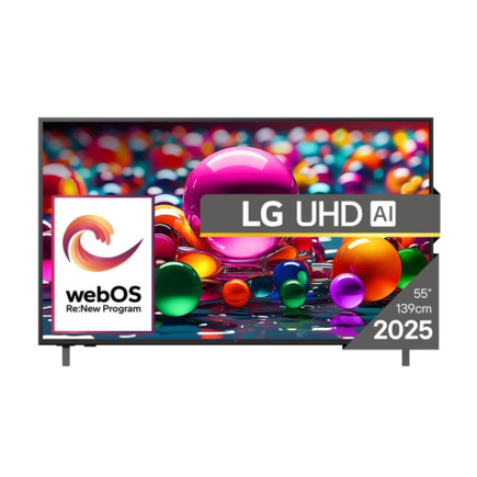 LG UHD AI UA75, 55'', 4K UHD, LED LCD, must - Teler / 55UA75003LA.AEU