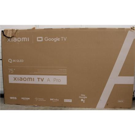 Xiaomi QLED TV A Pro 2025 | 75'' | Smart TV | Google TV | 4K UHD | Black | USED, LIGHT SCRATCHES ON SCREEN, MISSING MANUALS