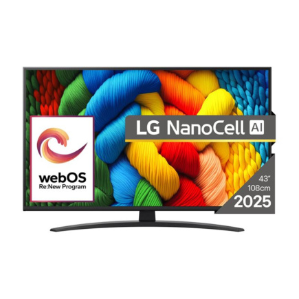 LG NANO81 AI, 43'', LED LCD, NanoCell, must - Teler / 43NANO81A3A.AEU