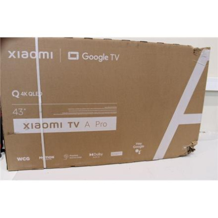 Xiaomi | QLED TV A Pro 2025 | 43'' | Smart TV | Google TV | 4K UHD | Black | USED, MISSING: TV BAG, BATTERIES, MANUALS AND SCREWS