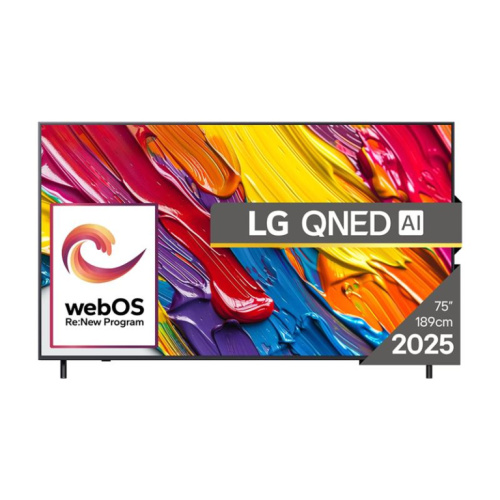 LG QNED82 AI, 75'', 4K UHD, QNED, must - Teler / 75QNED82A3B.AEU