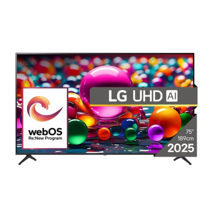 LG UHD AI UA75, 75'', 4K UHD, LED LCD, must - Teler / 75UA75006LA.AEUQ