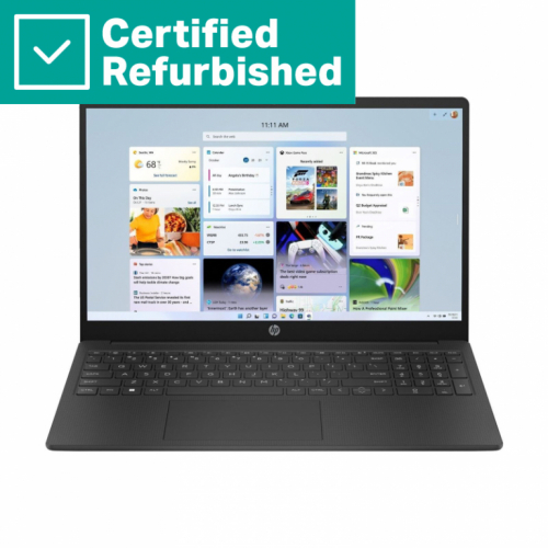 Восстановленный SILVER HP Laptop 15-fd0023na  - Intel N200, 4GB, 128GB SSD, 15.6 HD 250-nit, UK regular keyboard, 41Wh, Win 11 Home S, 1 years HP Восстановленный