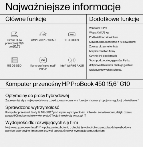 HP ProBook 450 G10 i7-1355U 15,6