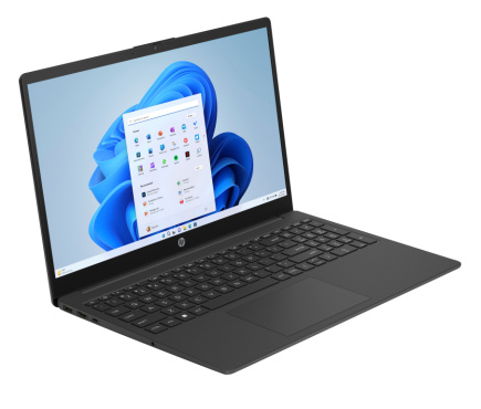 HP Laptop 15-fc0028ny - Ryzen 3 7320U, 8GB, 128GB SSD, 15.6 FHD 250-nit AG, 720p cam, US keyboard, 41Wh, Jet black, Win 11 Home, 1 years