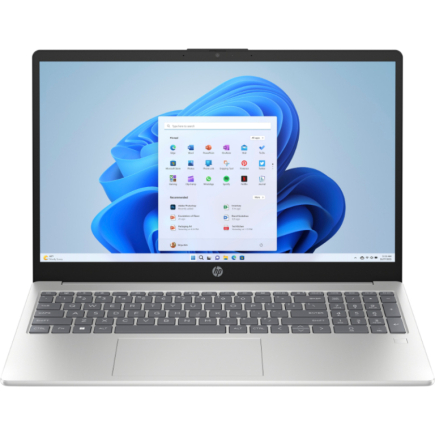 HP Laptop 15-fc0038ny - Ryzen 5 7520U, 16GB, 512GB SSD, 15.6 FHD 300-nit AG, 720p cam, FPR, US keyboard, 41Wh, Natural silver, Win 11 Home, 1 years
