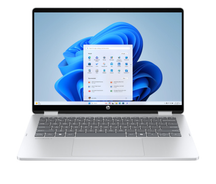 HP OmniBook 5 Flip 14-fp0053nn - i5-1334U, 16GB, 512GB SSD, 14 2K 300-nit Touch AG, 1080p cam, US backlit keyboard, 68Wh, Glacier silver, Win 11 Home, 1 years