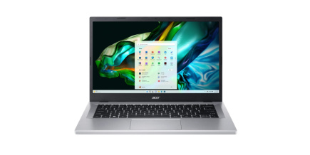 Acer Aspire 3 A314-36P-3772 Intel Core i3 N-series i3-N305 Laptop 35.6 cm (14'') Full HD 8 GB LPDDR5-SDRAM 256 GB SSD Wi-Fi 6 (802.11ax) Windows 11 Home Silver New Repack/Repacked