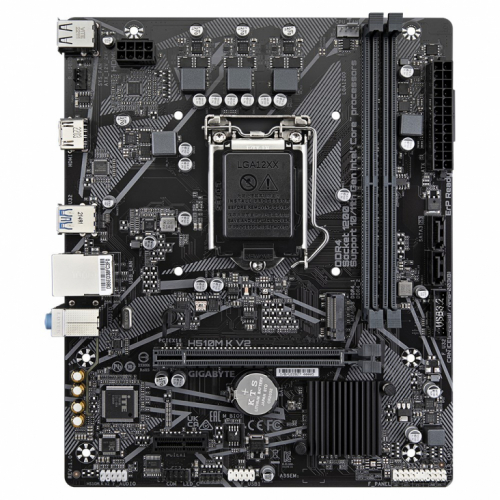 Gigabyte H510M K V2 Emaplaat - Supports Intel Core 11th CPUs, up to 3200MHz DDR4 (OC), 1xPCIe 3.0 M.2, GbE LAN, USB 3.2 Gen 1