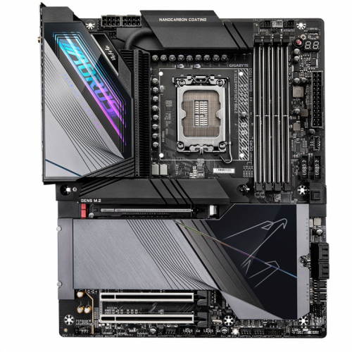 Gigabyte Z790 AORUS MASTER X Emaplaat- Supports Intel 13th Gen CPUs, 20+1+2 phases VRM, up to 8266MHz DDR5 (OC), 1x PCIe 5.0 + 4x PCIe 4.0 M2, 10GbE LAN, Wi-Fi 7, USB 3.2 Gen 2x2