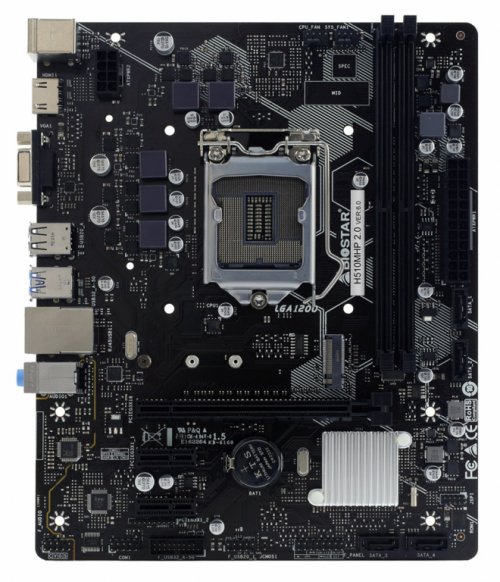 Biostar H510MHP 2.0 Motherboard Intel H510 LGA 1200 (Socket H5) micro ATX