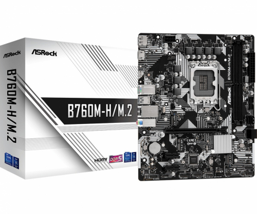 ASRock Motherboard B760M-H/M.2 s1700 2DDR5 DP/HDMI mATX